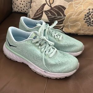 HOKA One One ProFly mint green running sneakers